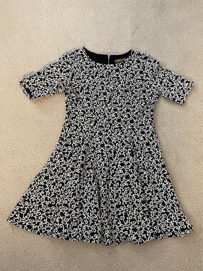 Vintage Melonie T Swirl Print Fit-and-Flare Dress, Size 16